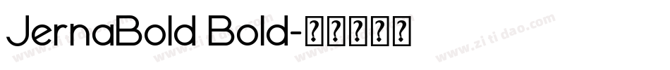 JernaBold Bold字体转换